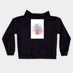 Watercolor flowers painting Kids Hoodie